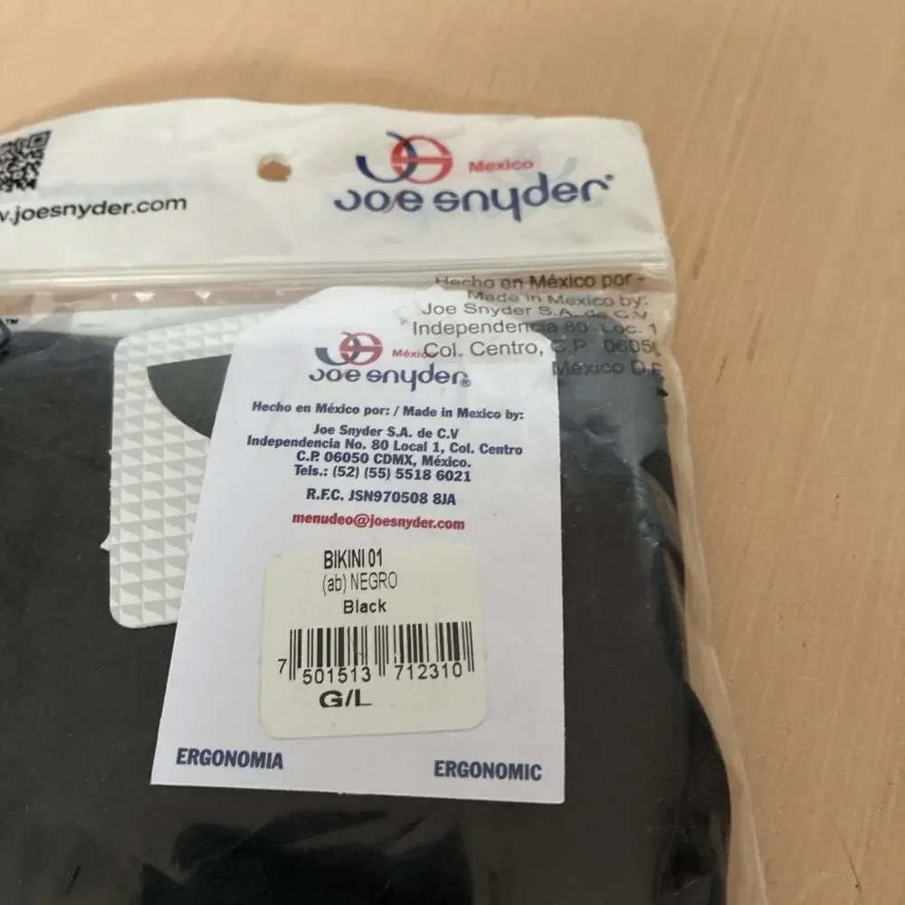 Joe Snyder Black Bikini Brief Underwear Men's Size L Brand New
